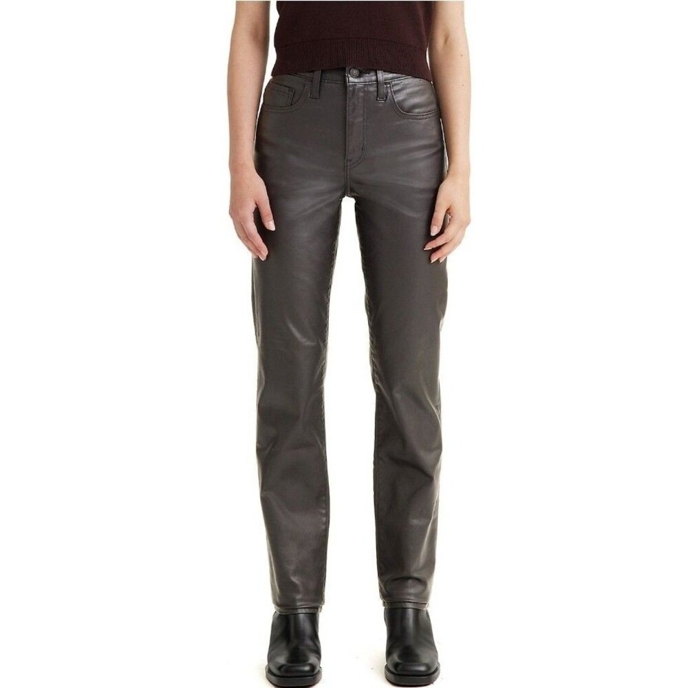 NWT LEVI'S 724 Women’s High Waist Str8 Leg Dk Gray Shine Till Dawn Jeans 27x32” - Picture 8 of 8